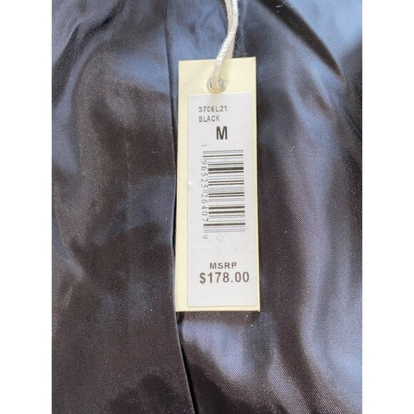 NWT MAX STUDIO LONDON Faux Leather Jacket With Fur Sleeves And Collar Size Mediu - Picture 7 of 8